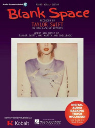 Taylor Swift: Blank Space (noty klavír, zpěv, akordy)(+audio)