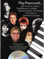 Play Piano With...John Lennon, Queen, David Bowie, Lou Reed, Paul McCartney, The Doors, Elton John And Simon And Garfunkel (noty, akordy, texty, klavír, kytara, zpěv) (+audio)