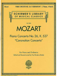 W.A Mozart: Piano Concerto No.26 In D 'Coronation' K.537 (2 Piano Score) (noty, dva klavíry)