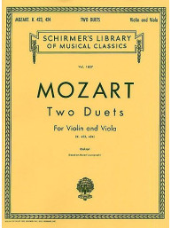 W.A. Mozart: Two Duets For Violin And Viola K.423/424 (noty, housle, viola)