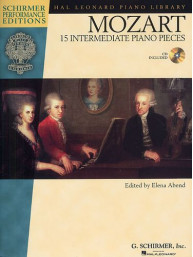 W.A. Mozart: 15 Intermediate Piano Pieces (noty, sólo klavír) (+audio)
