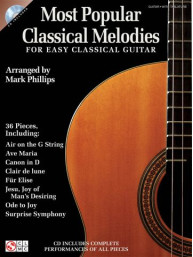 Most Popular Classical Melodies For Easy Classical Guitar (noty, tabulatury na klasickou kytaru) (+audio)