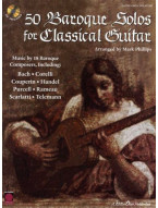 50 Baroque Solos For Classical Guitar (noty, kytarová tabulatura, klasická kytara)