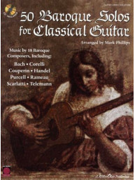 50 Baroque Solos For Classical Guitar (noty, kytarová tabulatura, klasická kytara)