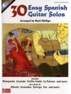 30 Easy Spanish Guitar Solos (noty, klasická kytara) (+audio)
