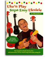 Mike Jackson: Uke'n Play Supa Easy Ukulele (noty, akordy, ukulele) (+audio)