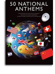 50 National Anthems (noty na klavír, zpěv, akordy na kytaru) (+audio)