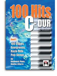 100 Hits In C Major (noty, akordy, texty, klavír, kytara, zpěv)