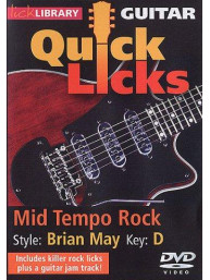Lick Library: Quick Licks For Guitar Brian May (Queen) Mid Tempo Rock (video škola hry na kytaru)