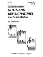 Bastien: Notes And Key Signature Flashcards (noty na sólo klavír)