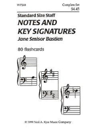 Bastien: Notes And Key Signature Flashcards (noty na sólo klavír)