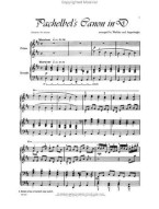 Johann Pachelbel: Canon In D (noty na čtyřruční klavír)
