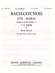 J.S. Bach/C. Gounod: Ave Maria In E Flat Major (noty pro zpěv, klavír)