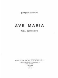 Joaquin Rodrigo: Ave Maria (SATB) (noty pro sborový zpěv)