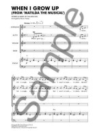 Tim Minchin: When I Grow Up (Matilda The Musical) - SATB/Piano (noty na sborový zpěv, klavír) - SADA 5 ks