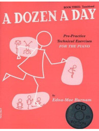 Edna Mae Burnam: A Dozen A Day: Book 3 - Transitional Edition (noty na klavír) (+audio)