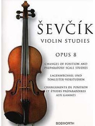 Otakar Ševčík Violin Studies: Changes Of Position And Preparatory Scale Studies Op.8 (noty na housle)