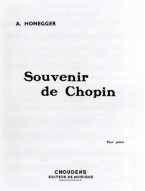 Arthur Honegger: Souvenir de Chopin (noty na sólo klavír)