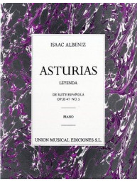 Albeniz: Asturias (leyenda) De Suite Espanola Op.47 No.5 (noty na sólo klavír)