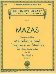 Jacques F. Mazas: 75 Melodious And Progressive Studies Op.36 Book 1 (noty na housle)