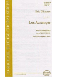 Eric Whitacre: Lux Aurumque (noty na sborový zpěv SATB) - SADA 5 ks