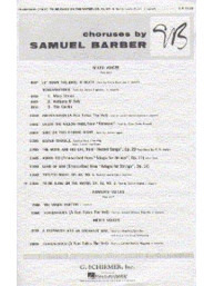Samuel Barber: To Be Sung On The Water (noty na sborový zpěv SATB) - SADA 5 ks