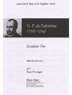 Giovanni Palestrina: Exsultate Deo (noty na sborový zpěv SATB) - SADA 5 ks