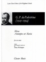 Palestrina: Missa Assumpta Est Maria (Washington) (noty na sborový zpěv SATB)