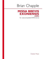 Brian Chapple: Missa Brevis Exoniensis (noty na sborový zpěv SATB)