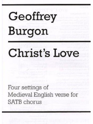 Geoffrey Burgon: Christ's Love (noty na sborový zpěv SATB)