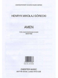 Henryk Mikolaj Gorecki: Amen (SSAATTBB) (noty na sborový zpěv SATB) - SADA 5 ks