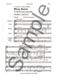 Kenneth Leighton: Missa Brevis (noty na sborový zpěv SATB)