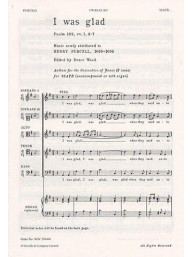 Henry Purcell: I Was Glad (noty na sborový zpěv SATB) - SADA 5 ks