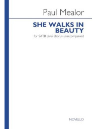 Paul Mealor: She Walks In Beauty (noty na sborový zpěv SATB) - SADA 5 ks