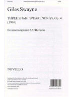 Giles Swayne: Three Shakespeare Songs Op.4 (noty na sborový zpěv SATB)