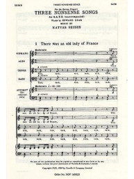 Matyas Seiber: Three Nonsense Songs (noty na sborový zpěv SATB) - SADA 5 ks