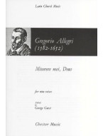 Gregorio Allegri: Miserere Mei, Deus (noty na sborový zpěv SATB, klavír)