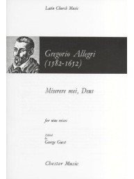 Gregorio Allegri: Miserere Mei, Deus (noty na sborový zpěv SATB, klavír)