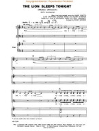 The Lion Sleeps Tonight (noty, sborový zpěv SATB, klavír) - SADA 5 ks