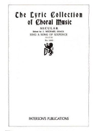 J. Michael Diack: Sing A Song Of Sixpence (noty na sborový zpěv SATB, klavír)