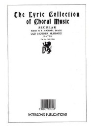 J. Michael Diack/Hely-Hutchinson: Old Mother Hubbard (noty na sborový zpěv SATB, klavír)