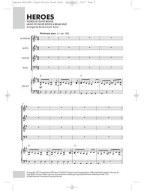 David Bowie: Heroes (noty na sborový zpěv SATB, klavír) - SADA 5 ks