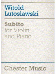 Witold Lutoslawski: Subito For Violin And Piano (noty na housle, klavír)