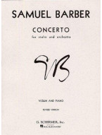 Samuel Barber: Concerto For Violin And Orchestra (noty na housle, klavír)