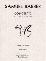Samuel Barber: Concerto For Violin And Orchestra (noty na housle, klavír)