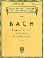 J.S.Bach: Concerto In D Minor For Two Violins And Piano (noty na housle, klavír)