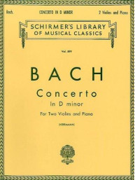 J.S.Bach: Concerto In D Minor For Two Violins And Piano (noty na housle, klavír)