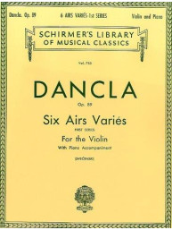 Charles Dancla: Six Airs Varies (First Series) Op.89 (noty na housle, klavír)