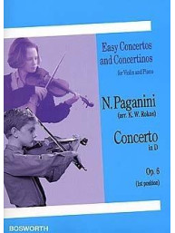 Niccolo Paganini: Violin Concerto in D Op.6 (1st Position) (noty na housle, klavír)