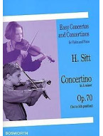 Hans Sitt: Concertino In A Minor For Violin And Piano Op.70 (noty na housle, klavír)